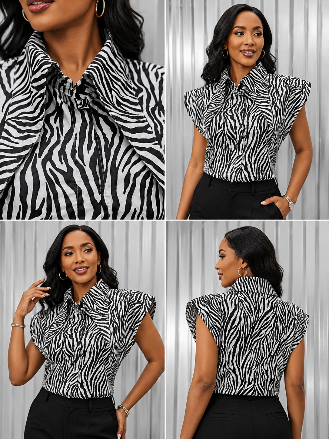 Fearless Zebra Statement Top