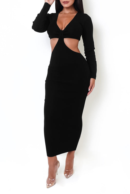 Miliana Midi Dress - Black